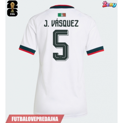 Lacne Ženy Futbalové dres Mexiko Johan Vasquez #5 MS 2026 Krátky Rukáv - Preč